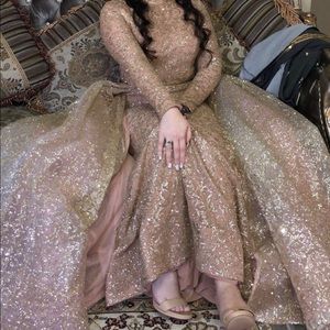 Long sleeve prom dress